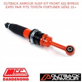 OUTBACK ARMOUR SUSP KIT FRONT ADJ BYPASS EXPD PAIR FITS TOYOTA FORTUNER GEN3 15+